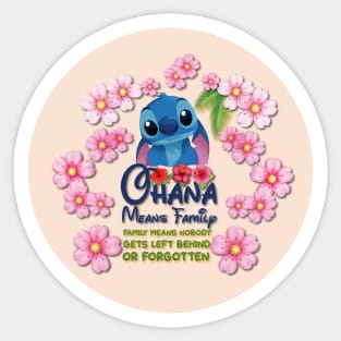 Oana means family | cute Stitch Sticker